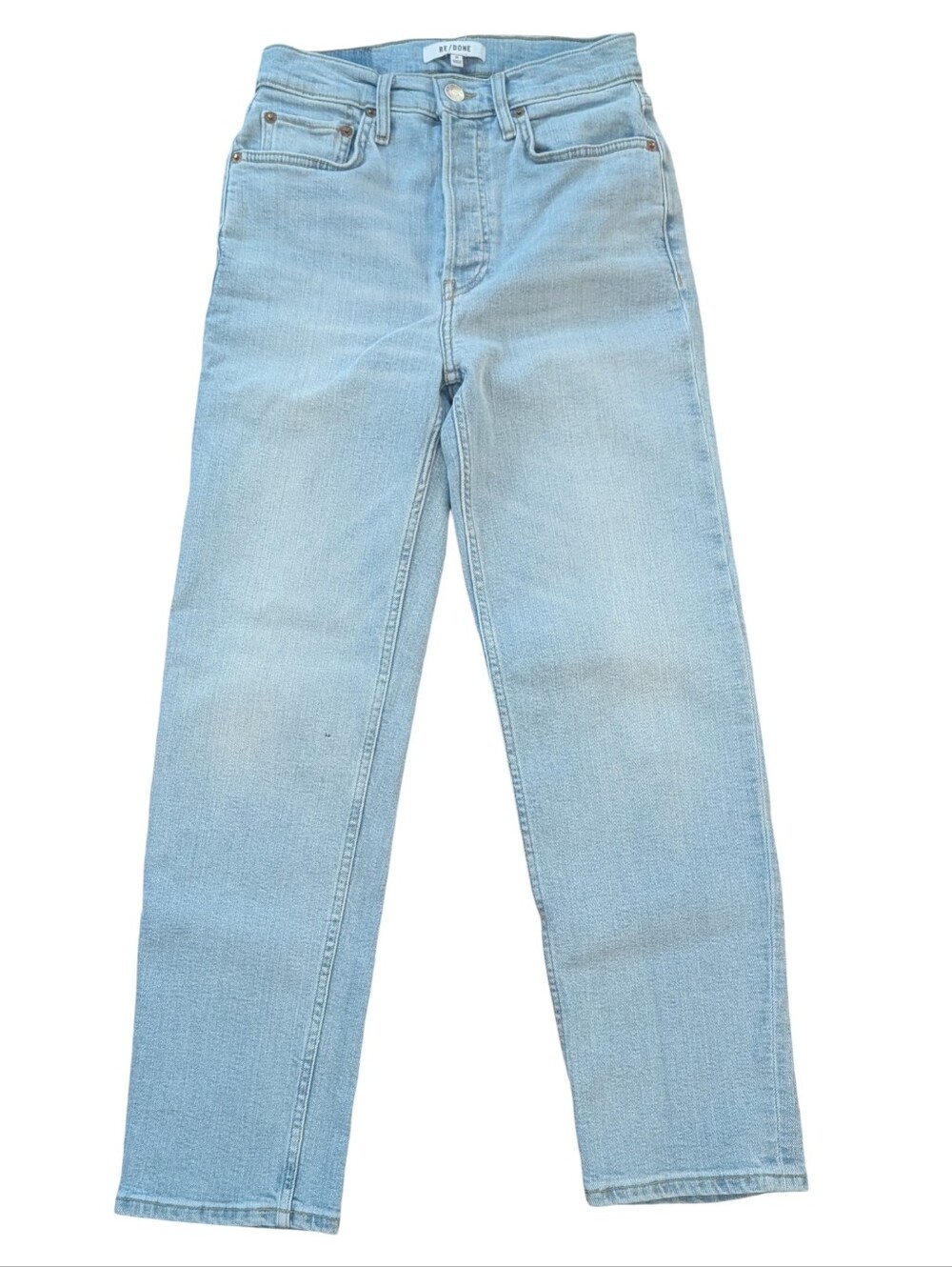 Re/Done 70s Stove Pipe High-Rise Straight Jeans, 26